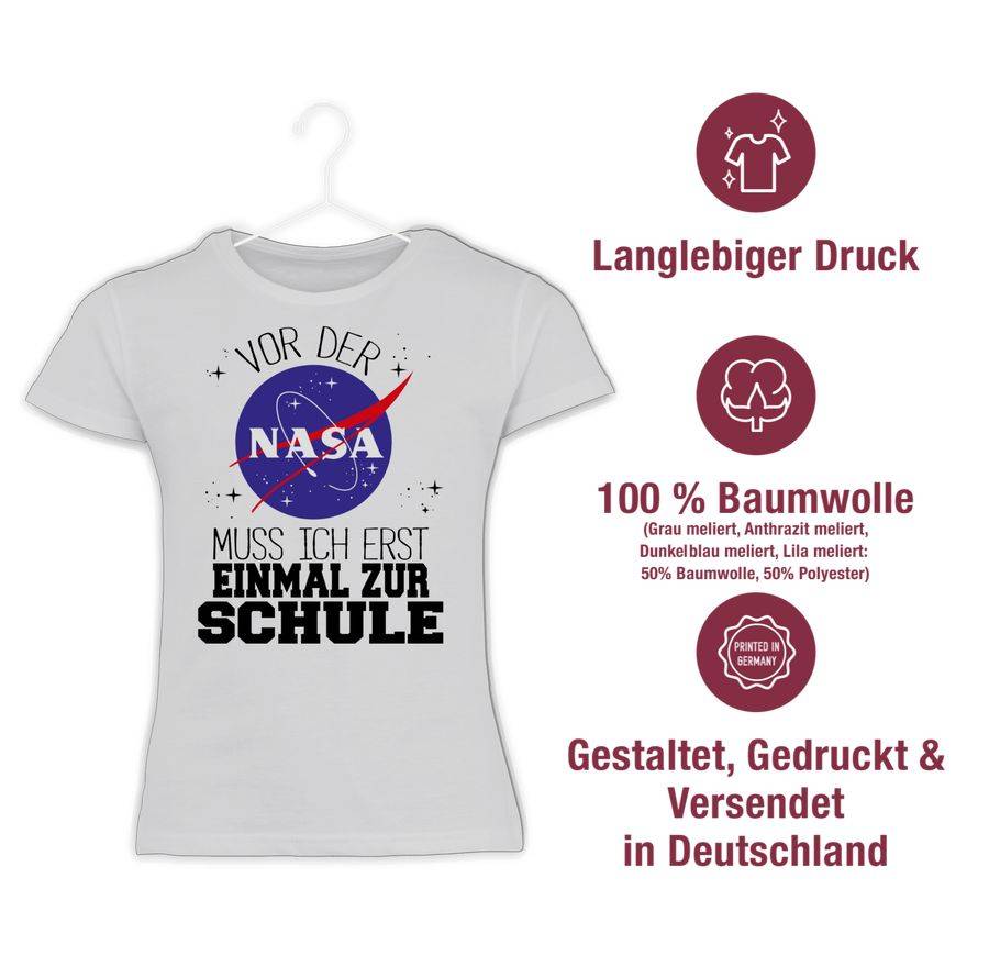 Shirtracer Vor Der Nasa Muss Ich Erst Einmal Zur Schule Schwarz Shirts & Mehr Shirtracer