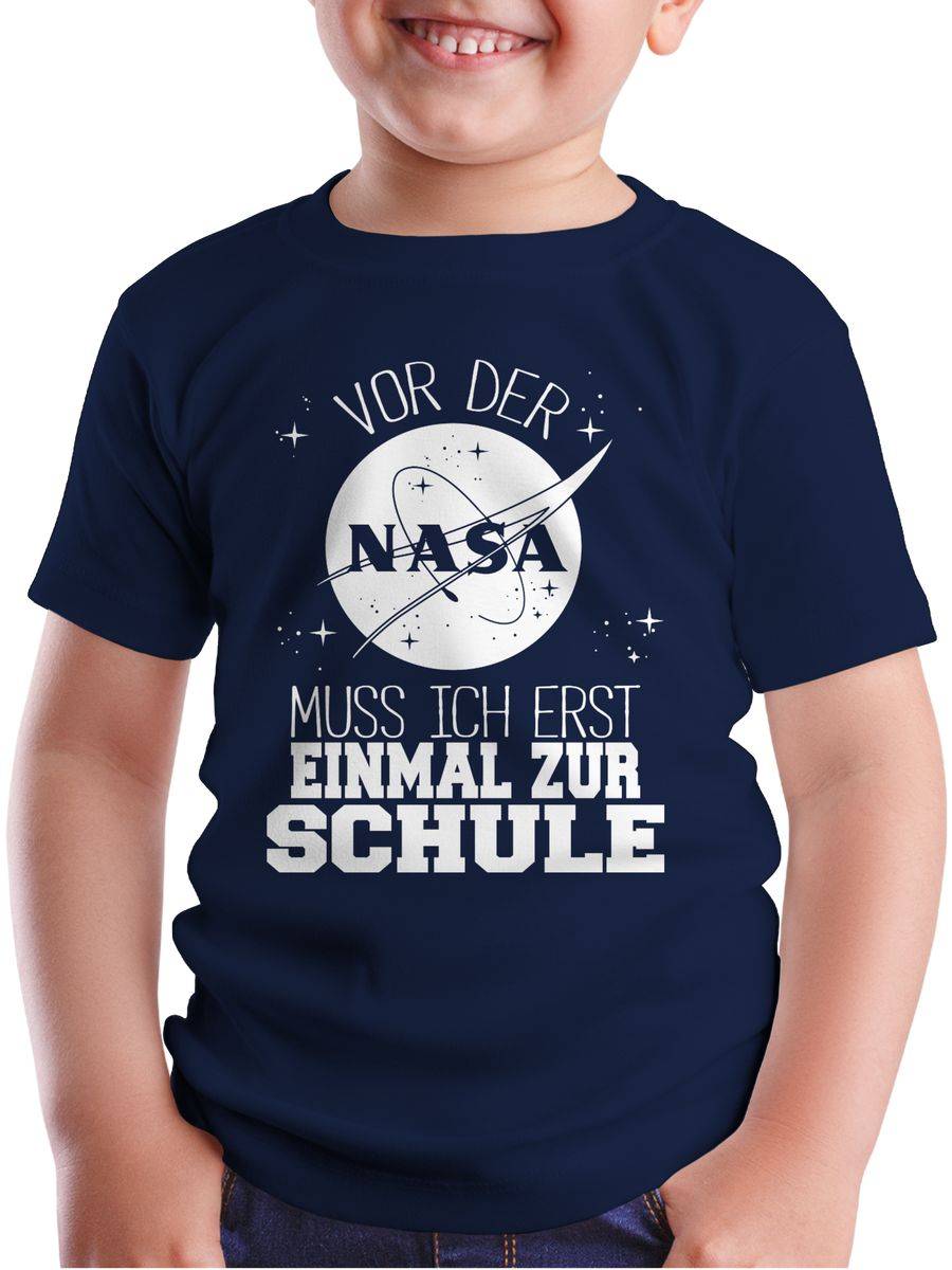Shirtracer Vor Der Nasa Muss Ich Erst Einmal Zur Schule Weiß: T-Shirt Turnbeutel Shirtracer