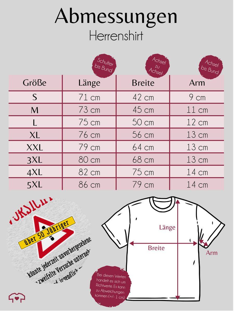 Shirtracer Vorsicht Fünfzigjähriger Fun Geschenk: Tshirt Gym Bag Shirtracer