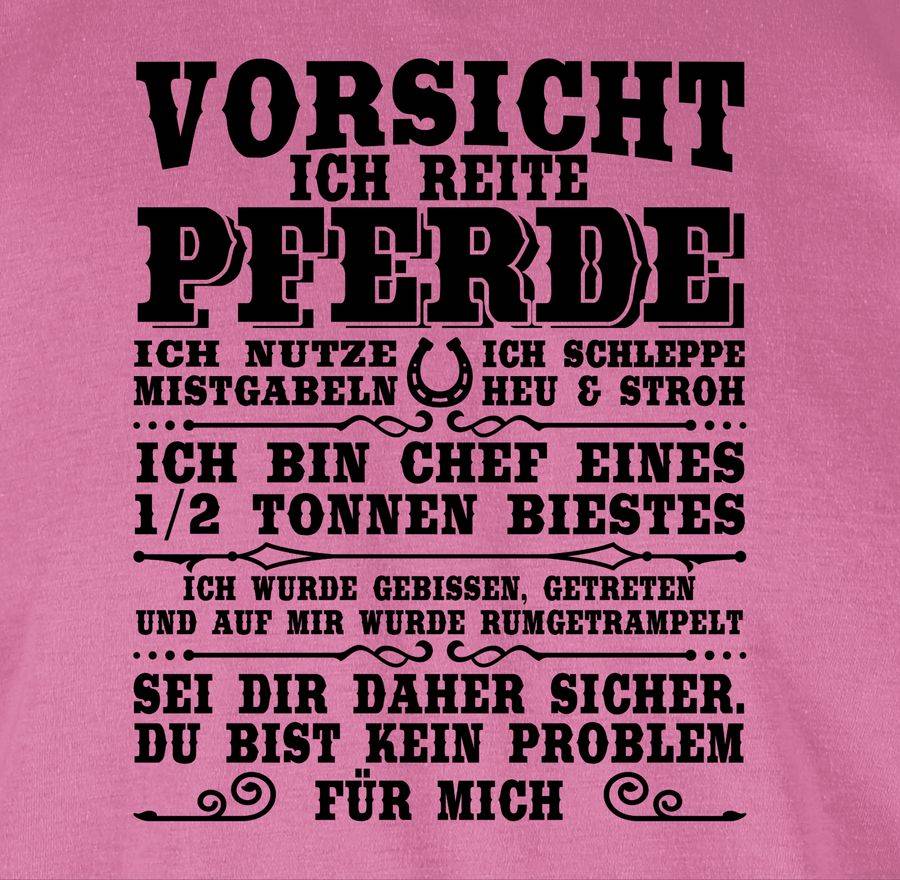 Shirtracer Vorsicht Ich Reite Pferde - Schwarz: Tshirt Gym Bag Shirtracer