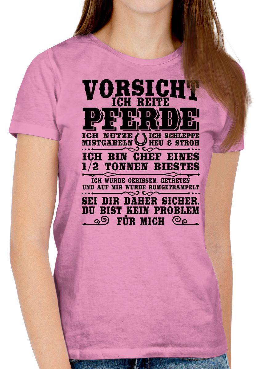 Shirtracer Vorsicht Ich Reite Pferde - Schwarz: Tshirt Gym Bag Shirtracer