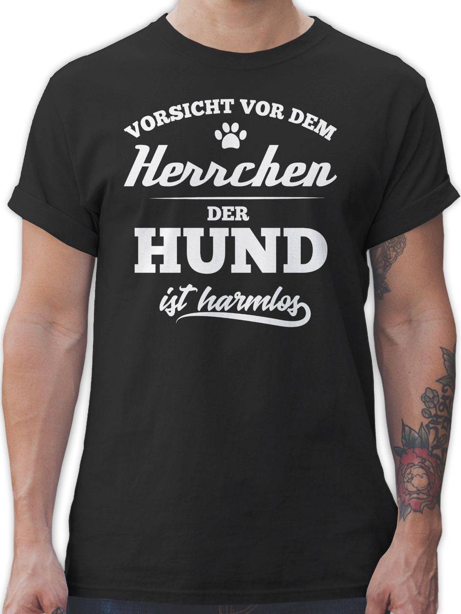Shirtracer Vorsicht vor dem Herrchen der Hund ist harmlos Shirts & Mehr Shirtracer