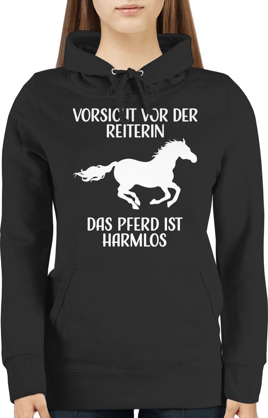 Shirtracer Vorsicht Vor Der Reiterin - Das Pferd Ist Harmlos - Weiß Shirts & Mehr Shirtracer