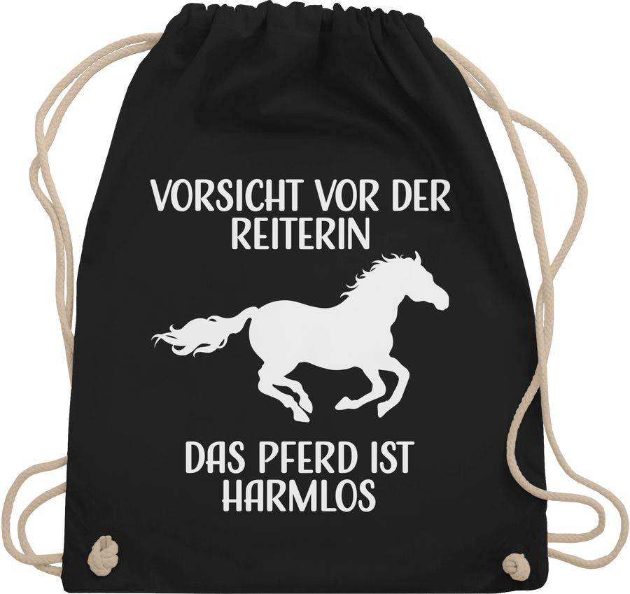 Shirtracer Vorsicht vor der Reiterin - Das Pferd ist Harmlos - weiß Shirts & Mehr Shirtracer