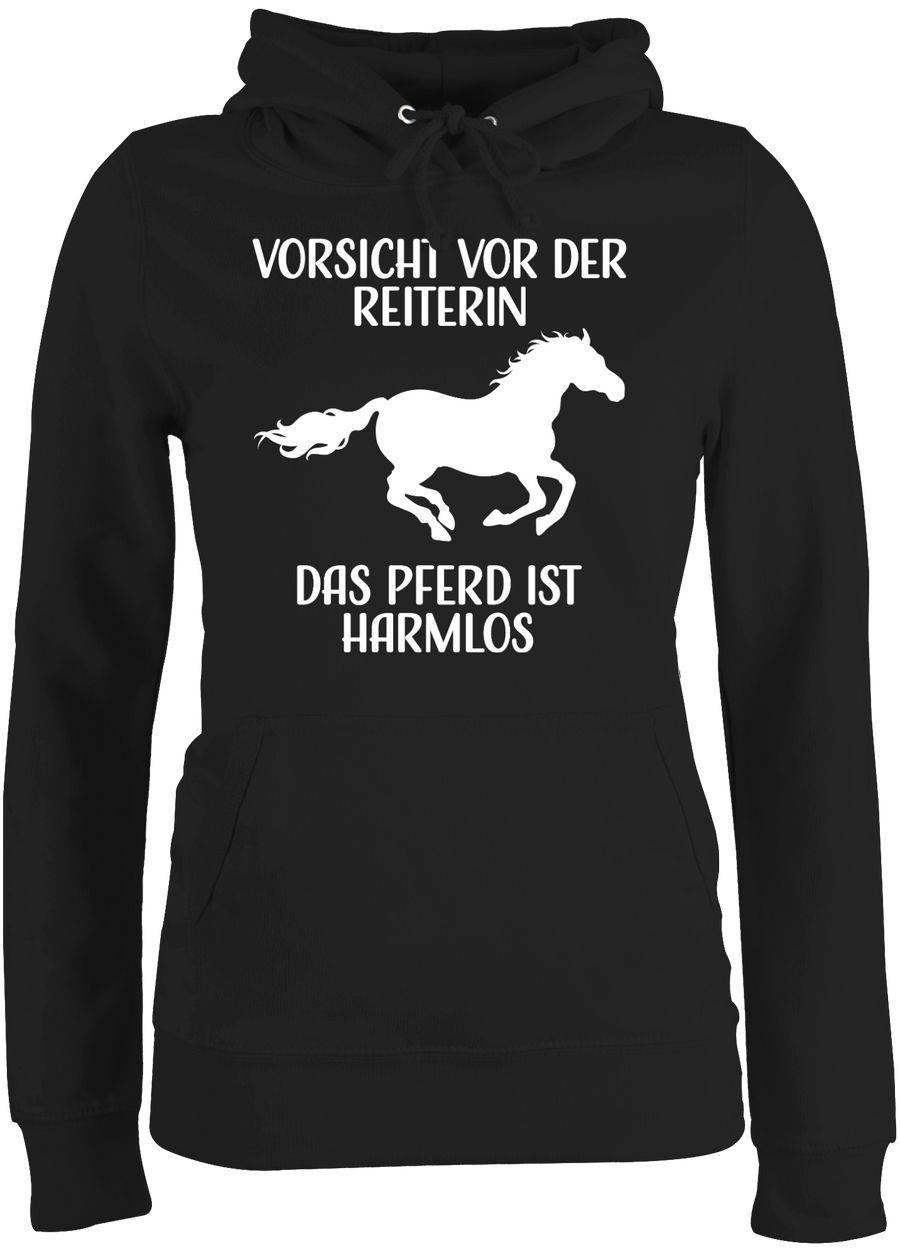 Shirtracer Vorsicht vor der Reiterin - Das Pferd ist Harmlos - weiß Shirts & Mehr Shirtracer