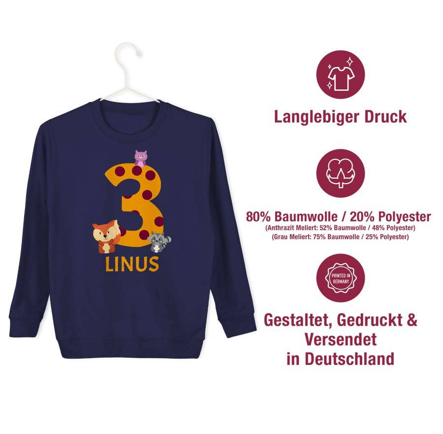 Shirtracer Waldtiere - Bär Waschbär Fuchs Eule Zum Dritten: T-Shirt Gym Bag Shirtracer