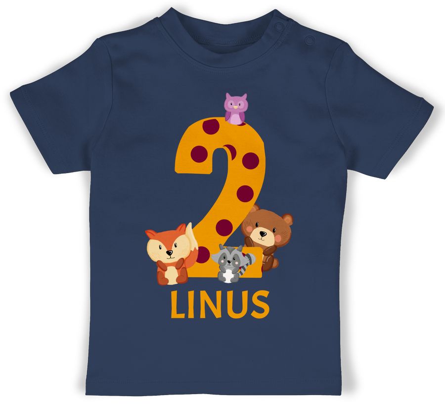 Shirtracer Waldtiere - Bär Waschbär Fuchs Eule zum Zweiten: Tshirt Turnbeutel Shirtracer