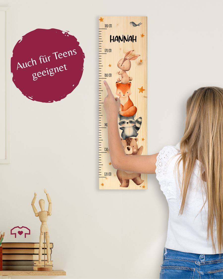 Shirtracer Waldtiere Bär Waschbär Fuchs Hase Vogel Kindermesslatte Geschenk Fürs Kinderzimm Shirtracer