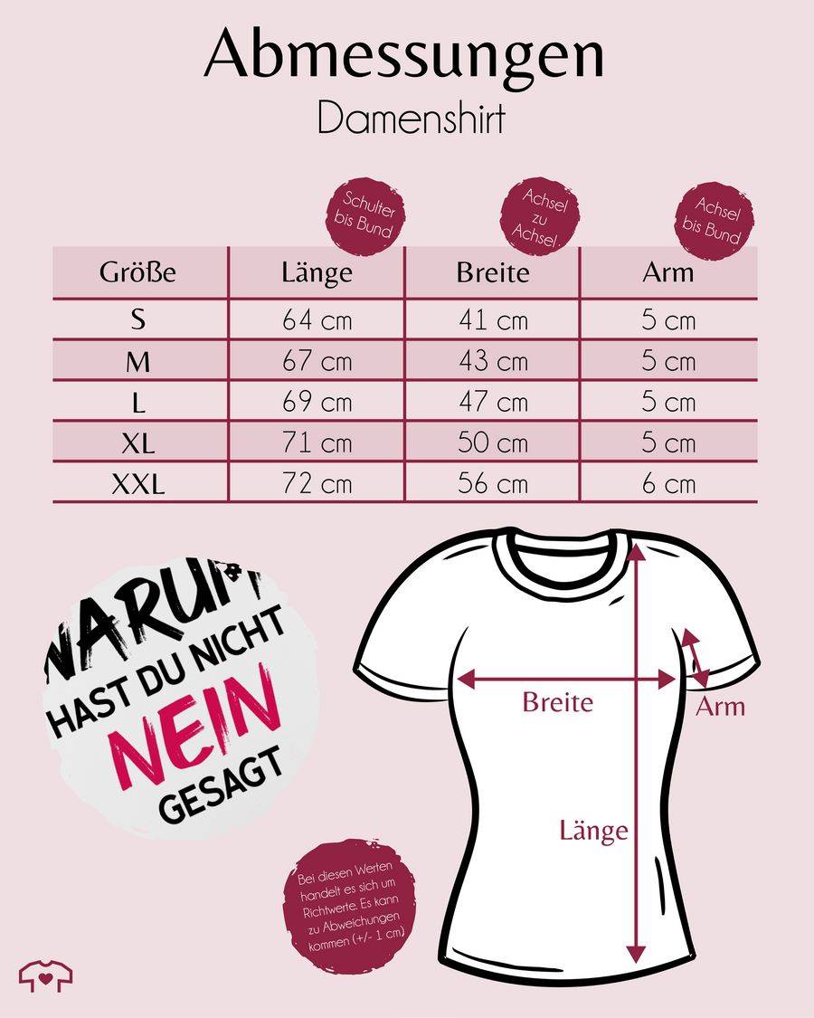 Shirtracer Warum Hast Du Nicht Nein Gesagt Fuchsia Schwarz Shirts & Mehr Shirtracer