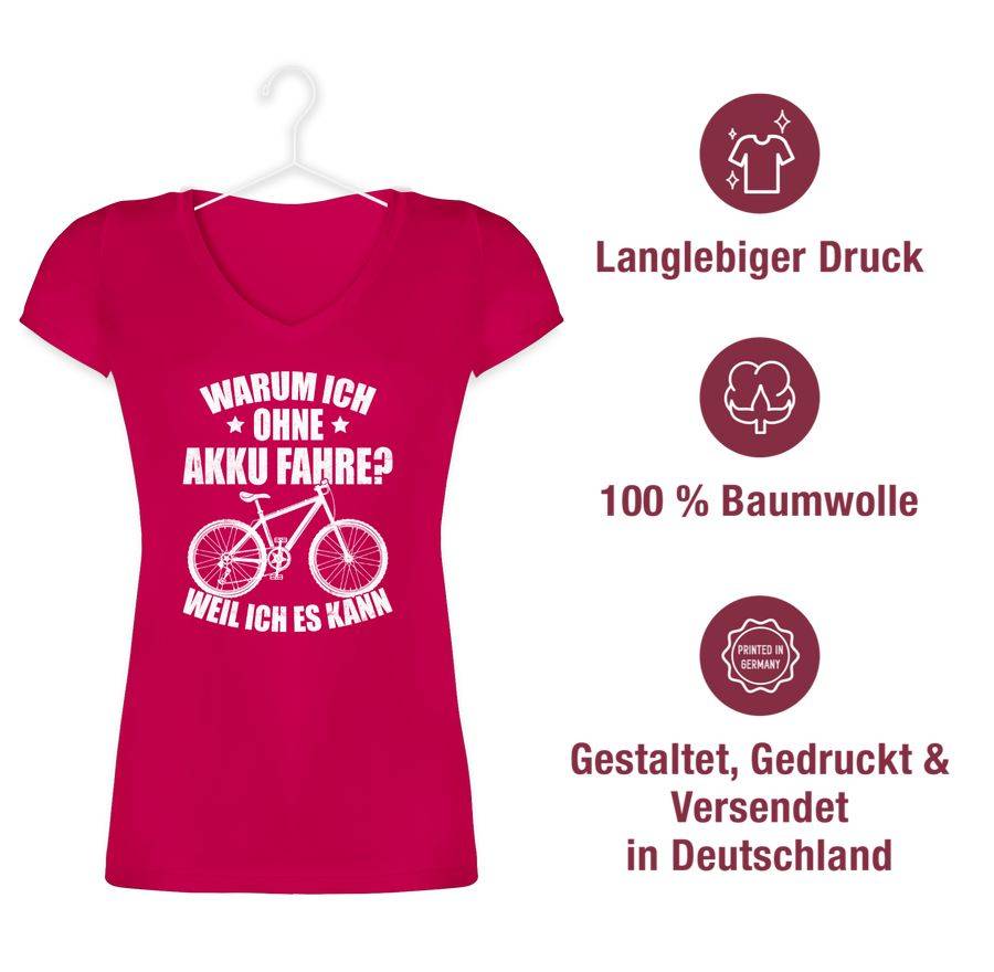 Shirtracer Warum Ich Ohne Akku Fahre - Weil Ich Es Kann - Weiß Shirts & Mehr Shirtracer