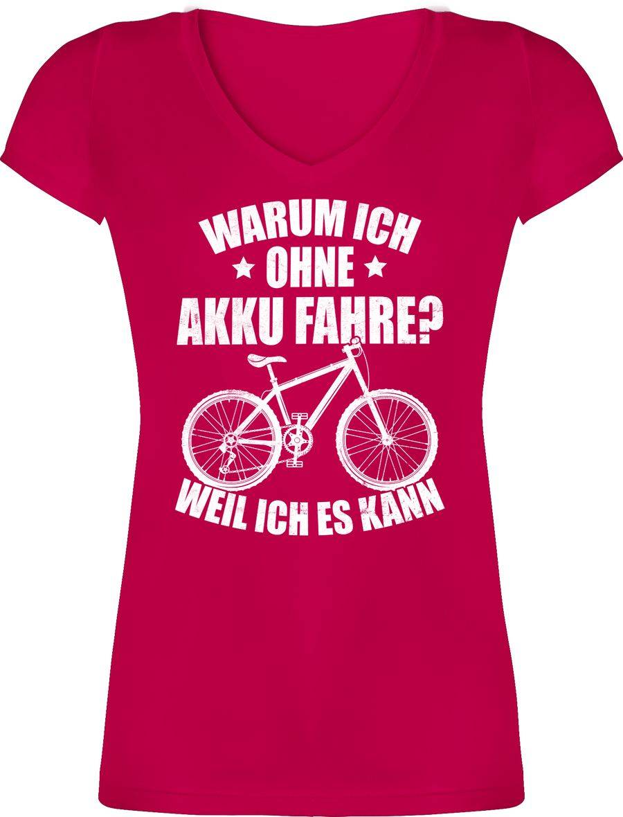 Shirtracer Warum ich ohne Akku fahre - weil ich es kann - weiß Shirts & Mehr Shirtracer
