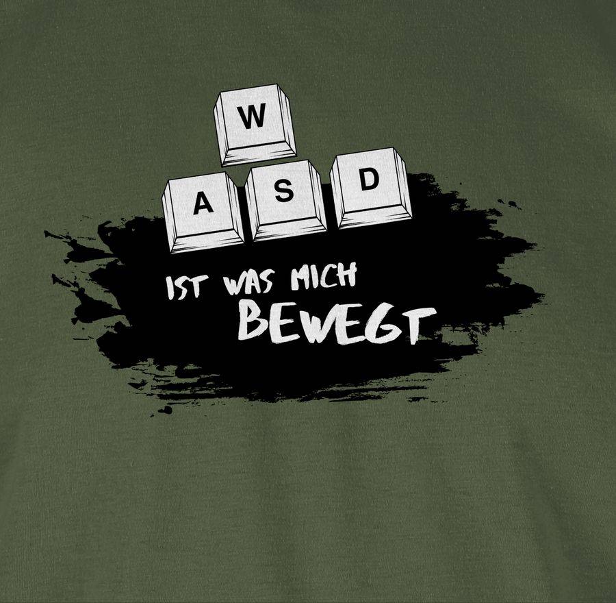 Shirtracer WASD Ist Was Mich Bewegt: T-Shirt Rucksack Shirtracer