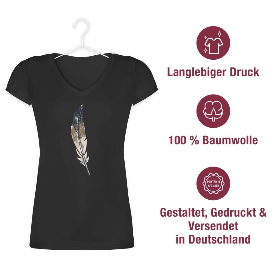 Shirtracer Wasserfarben Feder Shirts & Mehr Shirtracer