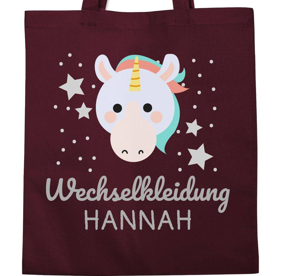 Shirtracer Wechselkleidung Einhorn: T-Shirt Turnbeutel Shirtracer