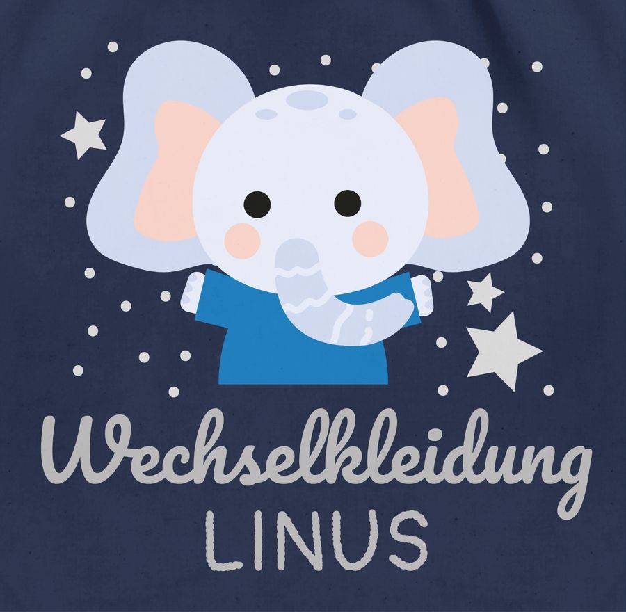 Shirtracer Wechselkleidung Elefant: T-Shirt Turnbeutel Shirtracer
