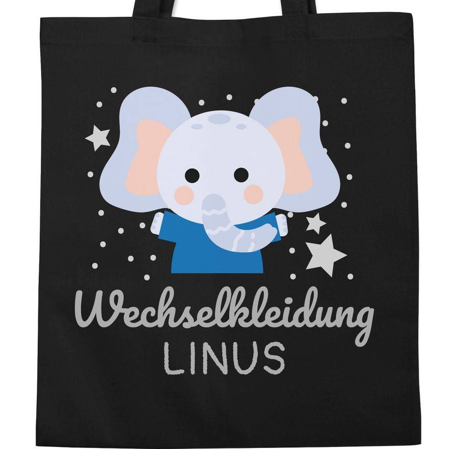 Shirtracer Wechselkleidung Elefant: T-Shirt Turnbeutel Shirtracer