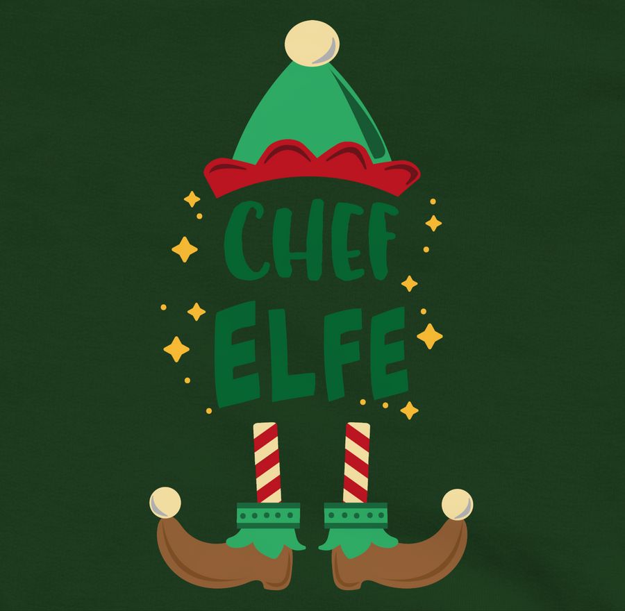 Shirtracer Weihnachten Chef Elfe - Bunt: T-Shirt Gym Bag Shirtracer