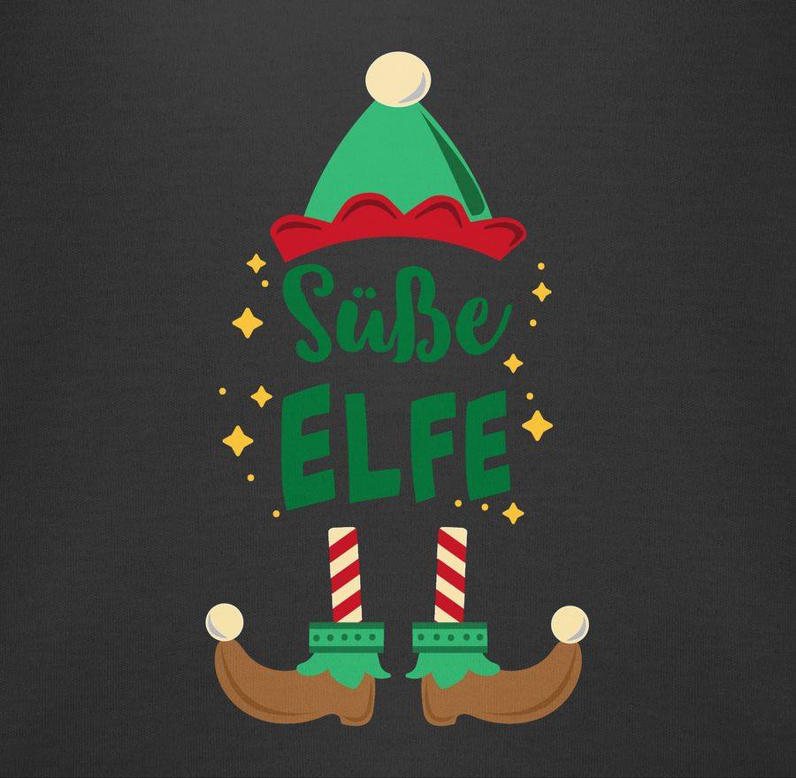 Shirtracer Weihnachten Süße Elfe - Bunt: Tshirt Turnbeutel Shirtracer