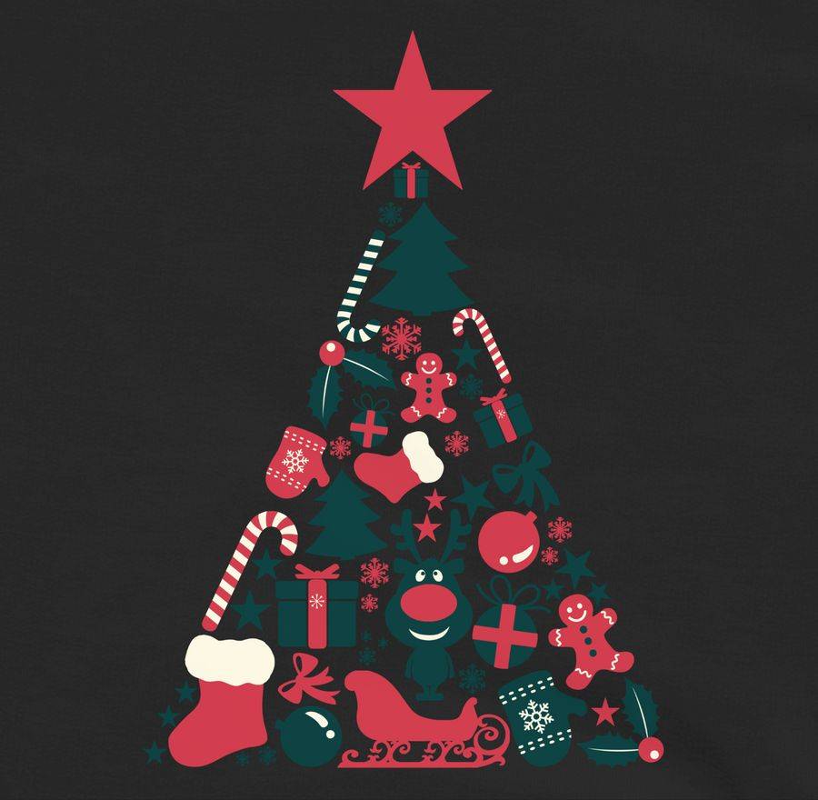Shirtracer Weihnachtsbaum Collage Shirts & Mehr Shirtracer