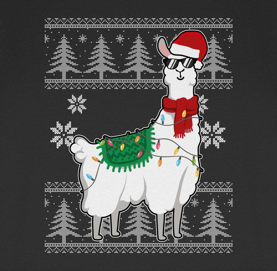 Shirtracer Weihnachtslama - Weiß: T-Shirt Rucksack Shirtracer