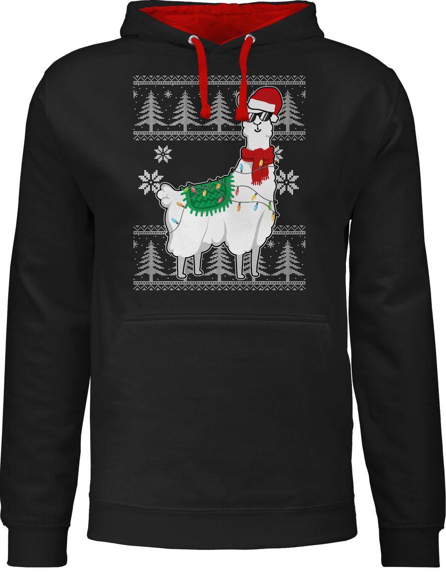 Shirtracer Weihnachtslama - weiß: T-Shirt Rucksack Shirtracer