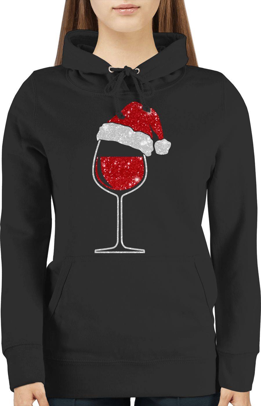 Shirtracer Weinglas Mit Weihnachtsmütze: Tshirt Rucksack Shirtracer