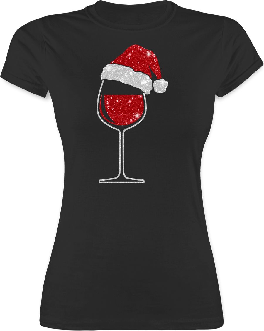 Shirtracer Weinglas Mit Weihnachtsmütze: Tshirt Rucksack Shirtracer