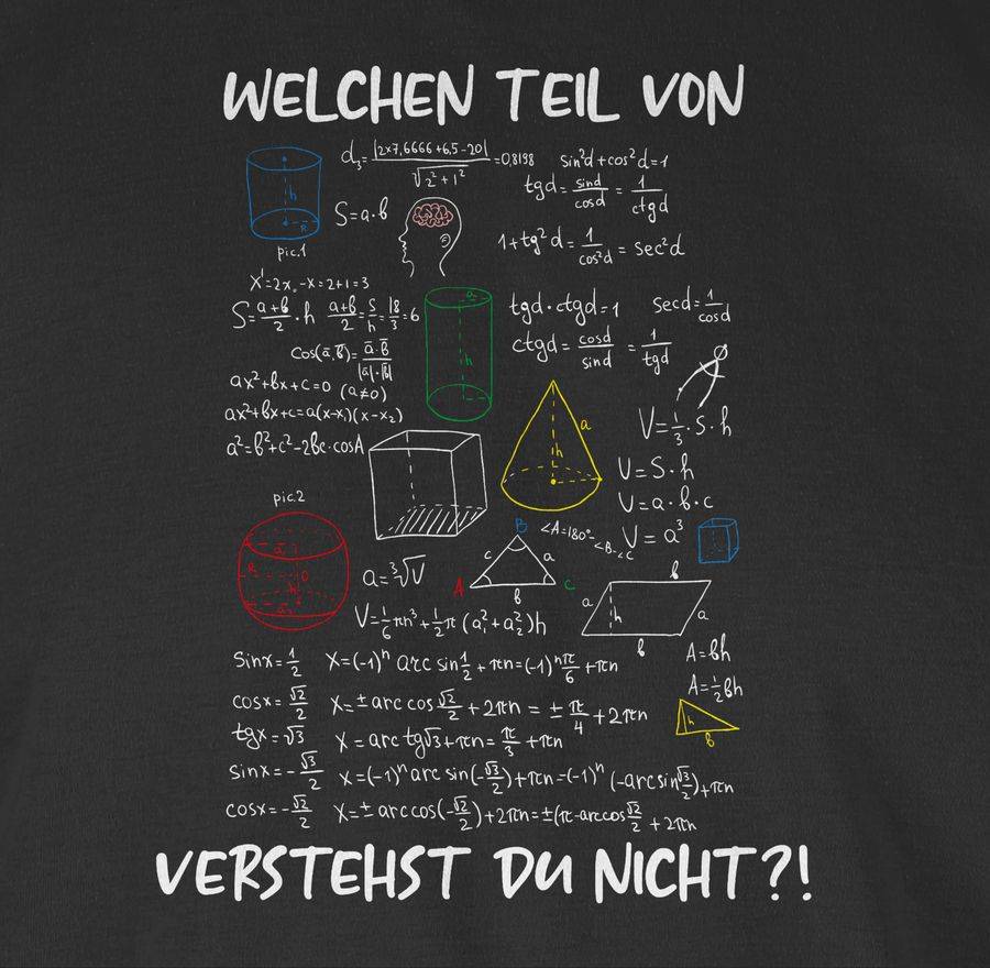 Shirtracer Welchen Teil Von Mathe Physik Rechnen Verstehst Du Nicht - Geschenk Mathelehrer Shirtracer