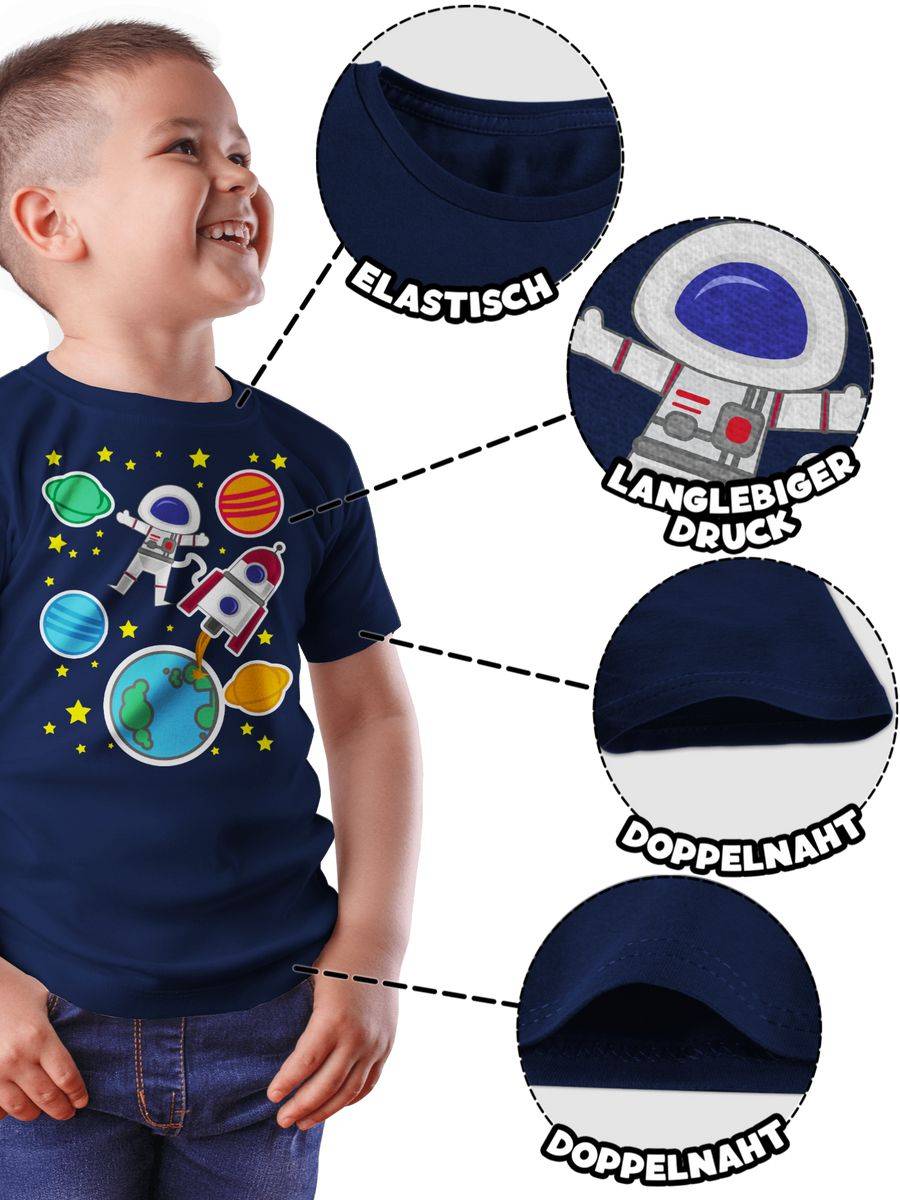 Shirtracer Weltall Mit Astronaut: Tshirt Turnbeutel Shirtracer