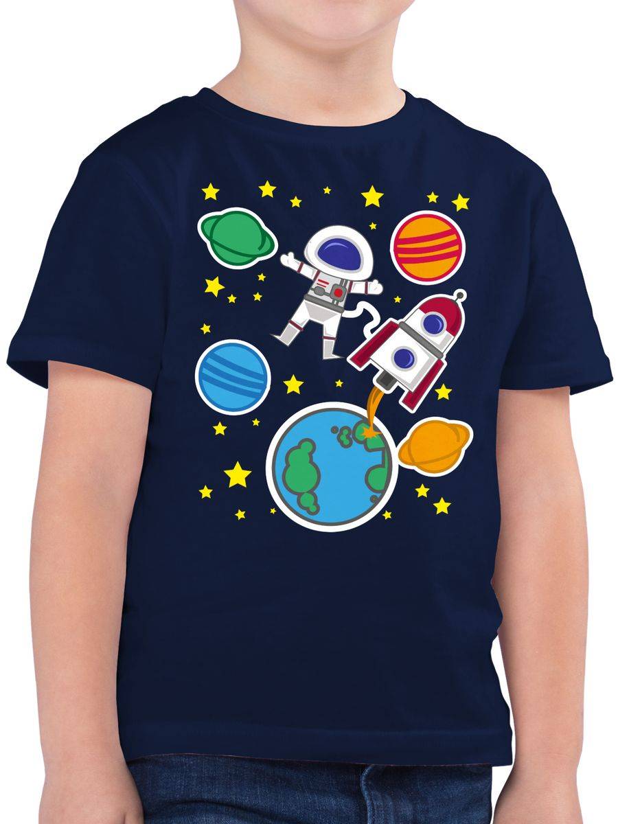 Shirtracer Weltall mit Astronaut: Tshirt Turnbeutel Shirtracer