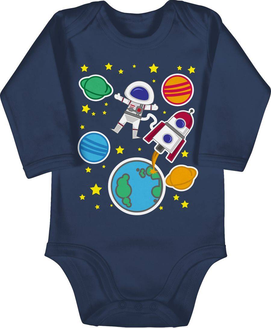 Shirtracer Weltall mit Astronaut: Tshirt Turnbeutel Shirtracer