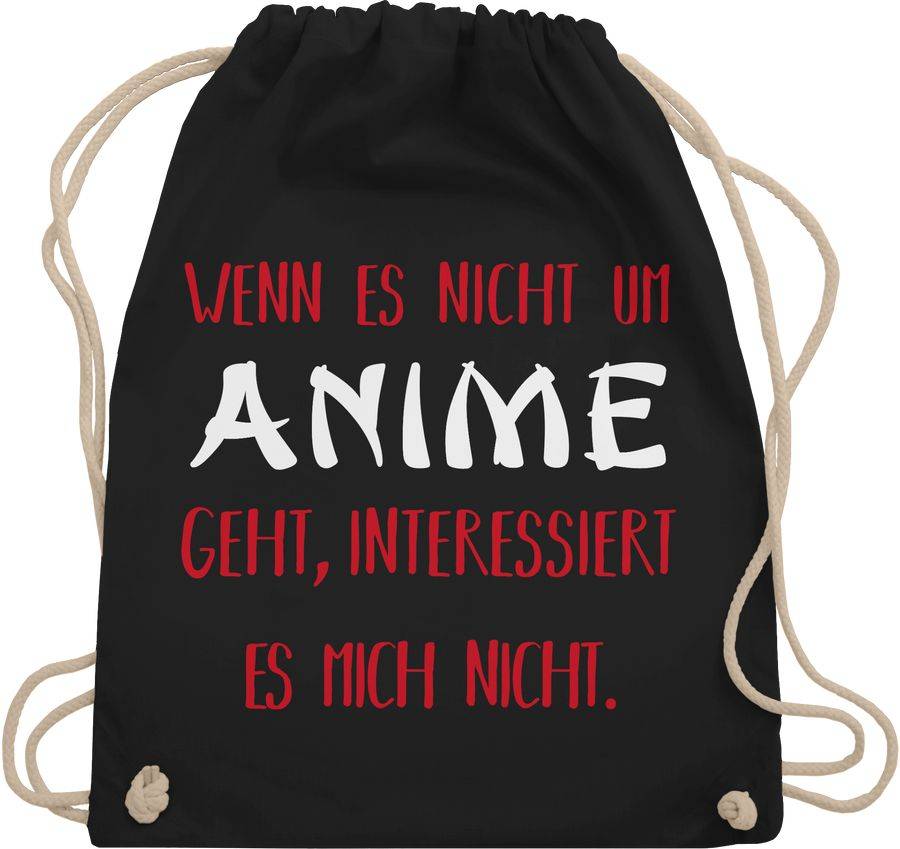 Shirtracer Wenn es nicht um Anime geht interessiert es mich nicht.: T-Shirt Rucksack Shirtracer