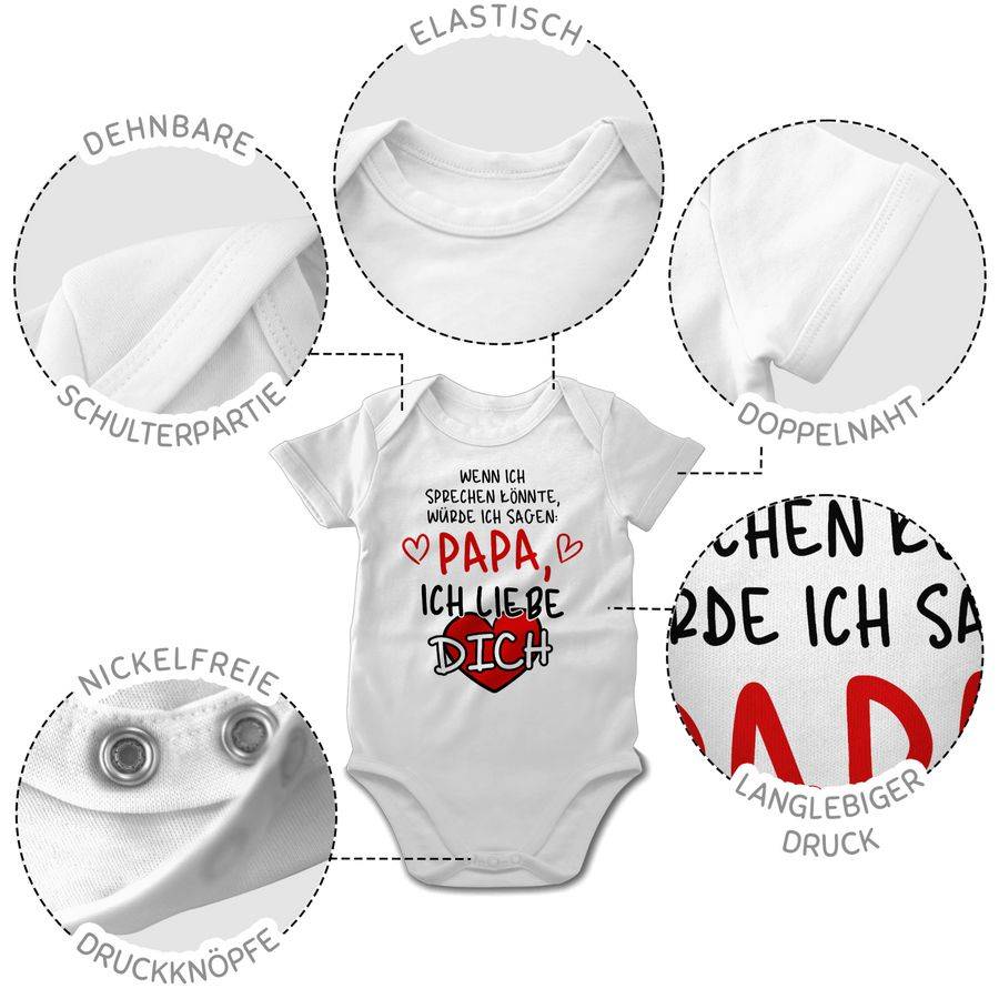 Shirtracer Wenn Ich Sprechen Könnte, Würde Ich Sagen: Papa, Ich Liebe Dich Schwarz Shirts Shirtracer