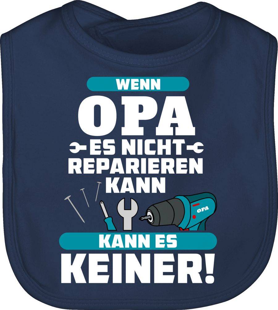 Shirtracer Wenn Opa es nicht reparieren kann kann es keiner blau: Tshirt Rucksack Shirtracer