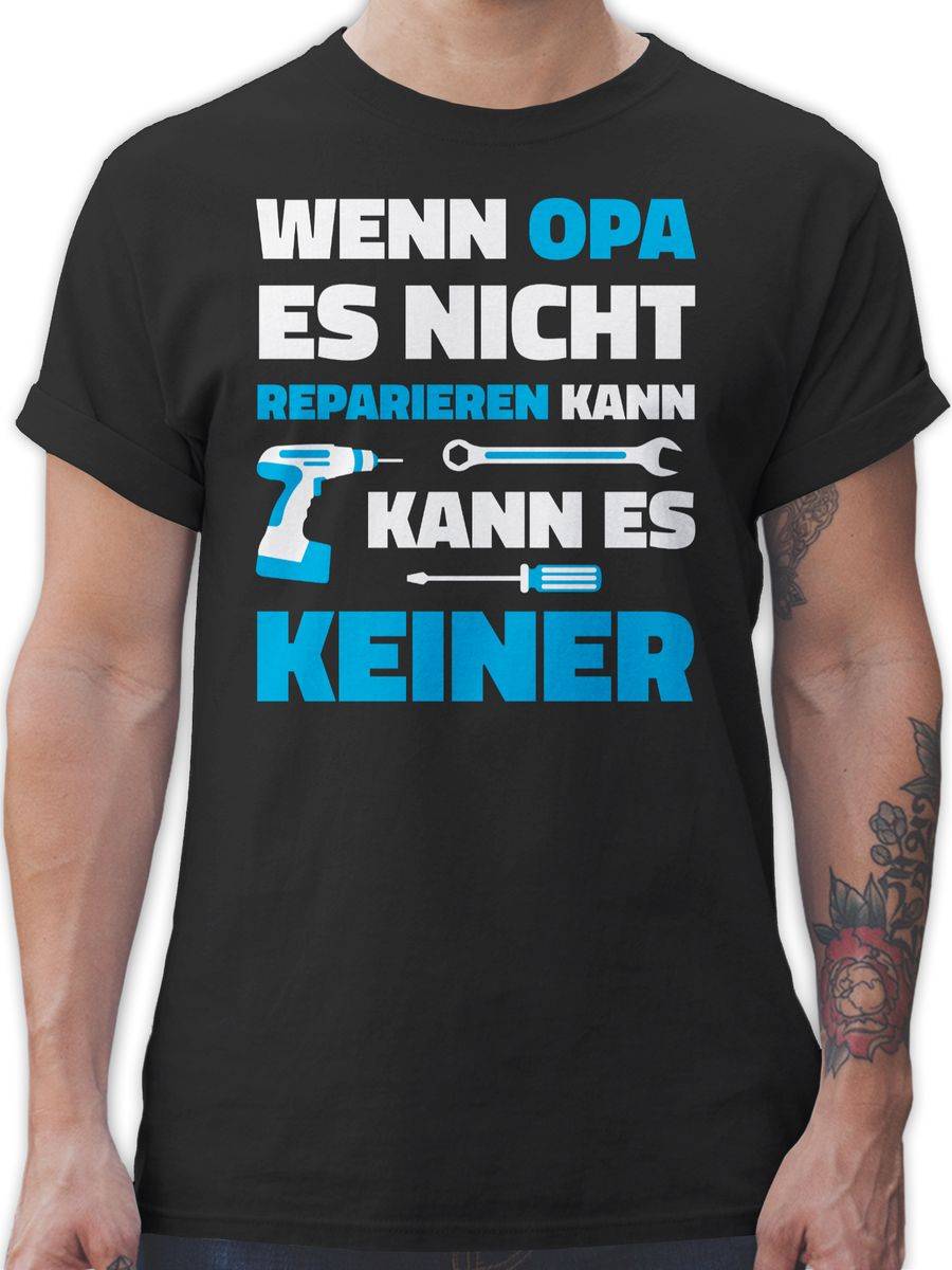 Shirtracer Wenn Opa es nicht reparieren kann: Tshirt Gym Bag Shirtracer