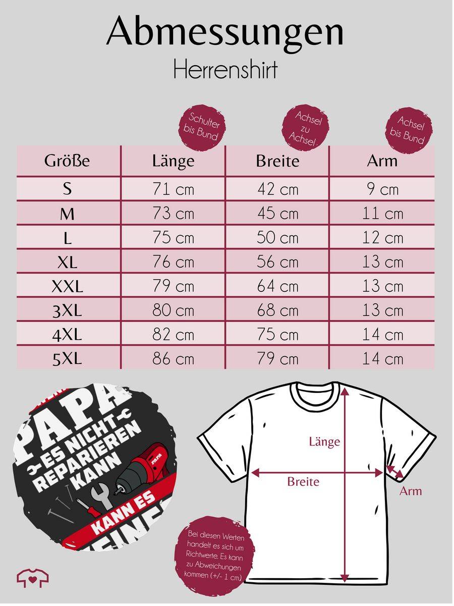 Shirtracer Wenn Papa Es Nicht Reparieren Kann Kann Es Keiner - Rot: T-Shirt Turnbeutel Shirtracer