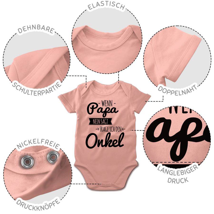 Shirtracer Wenn Papa Nein Sagt Frage Ich Den Onkel - Schwarz Shirts & Mehr Shirtracer