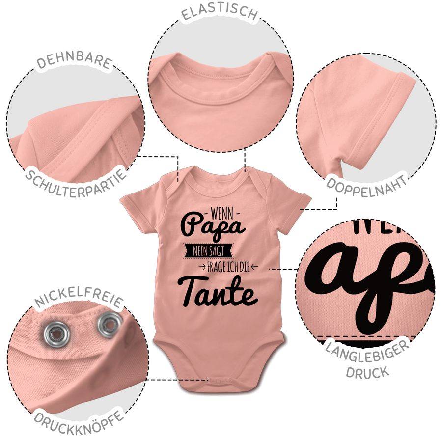 Shirtracer Wenn Papa Nein Sagt Frage Ich Die Tante - Schwarz: Tshirt Gym Bag Shirtracer