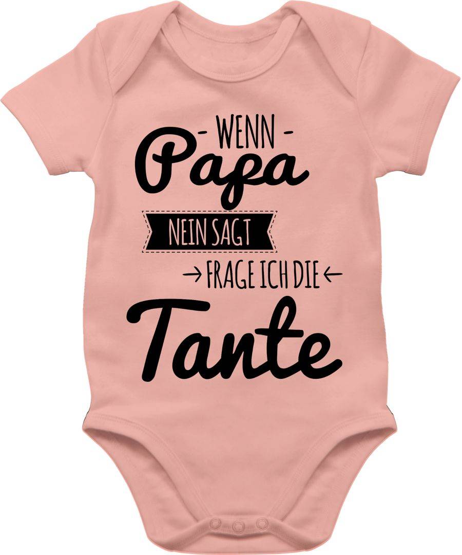 Shirtracer Wenn Papa nein sagt frage ich die Tante - schwarz: Tshirt Gym Bag Shirtracer