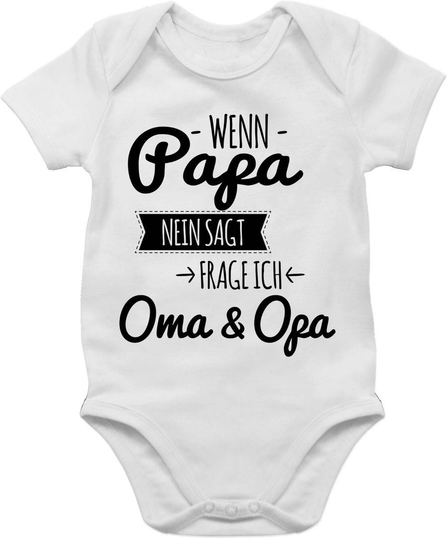 Shirtracer Wenn Papa nein sagt frage ich Oma & Opa - schwarz Shirts & Mehr Shirtracer