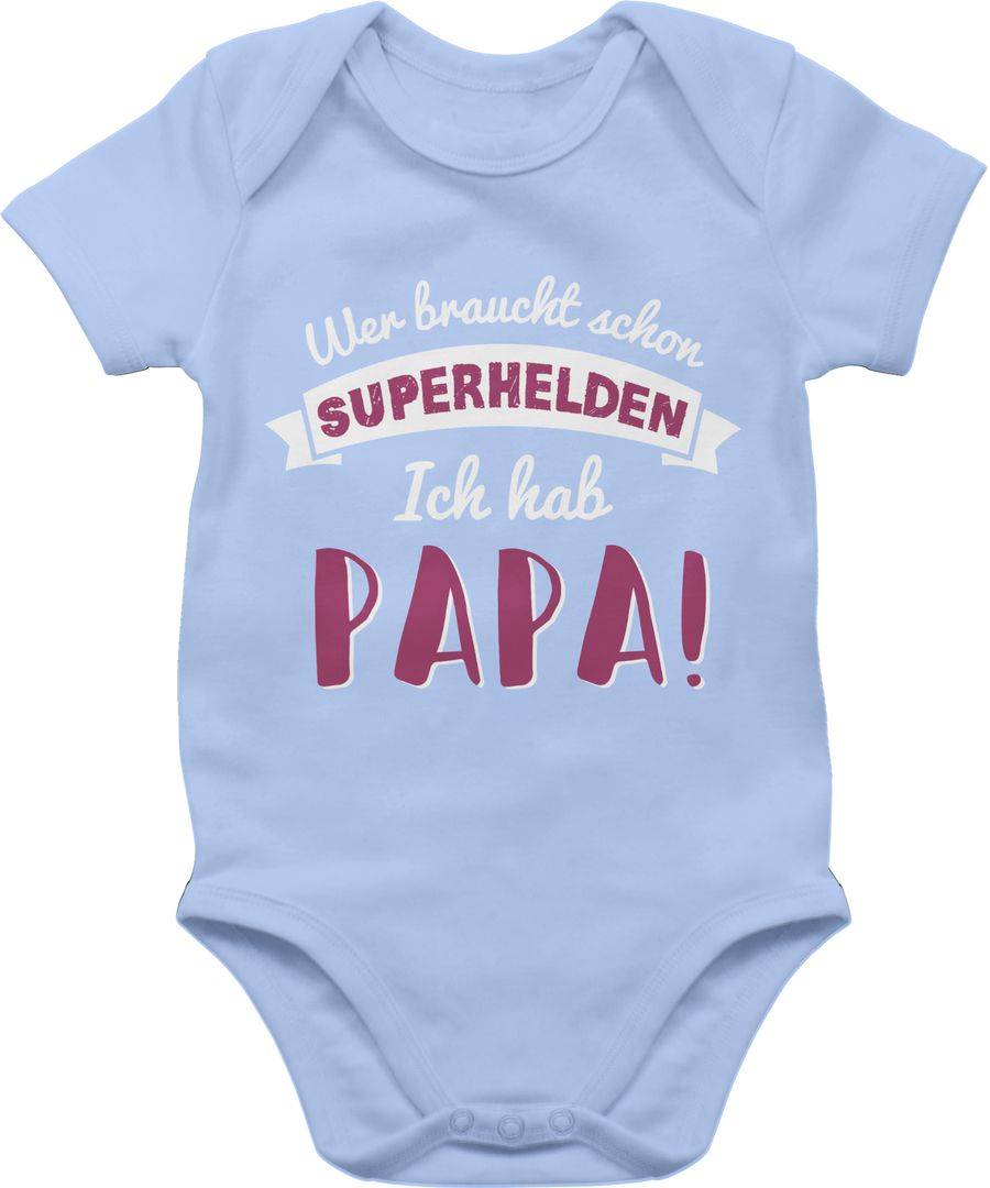 Shirtracer Wer braucht schon Superhelden ich hab Papa rosa Shirts & Mehr Shirtracer