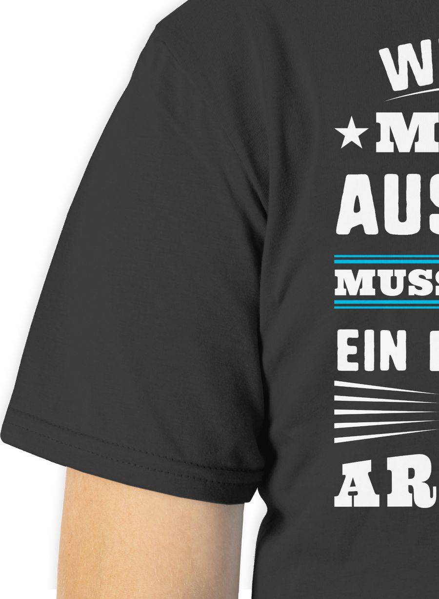 Shirtracer Wer Mit Mir Nicht Auskommt - Blau: T-Shirt Gym Bag Shirtracer