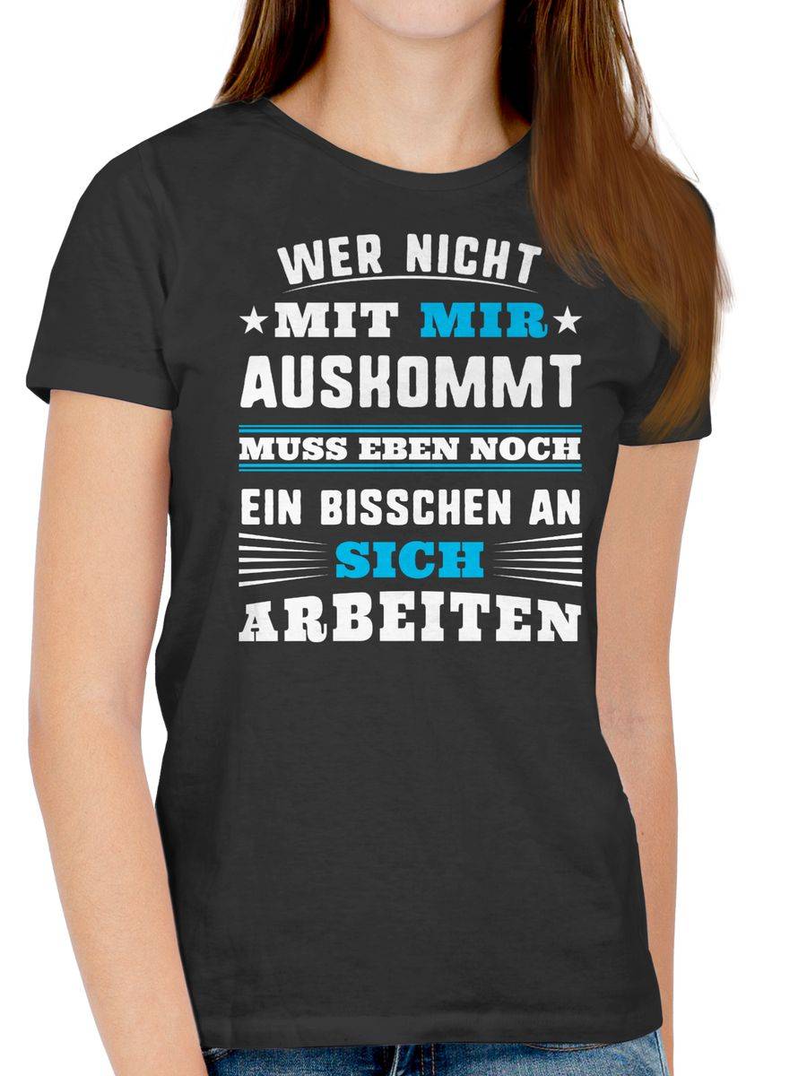 Shirtracer Wer Mit Mir Nicht Auskommt - Blau: T-Shirt Gym Bag Shirtracer