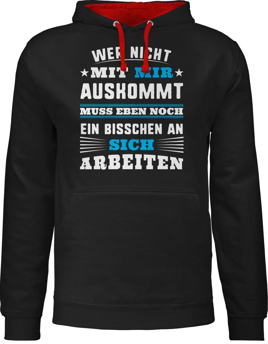 Shirtracer Wer mit mir nicht auskommt - blau: T-Shirt Gym Bag Shirtracer