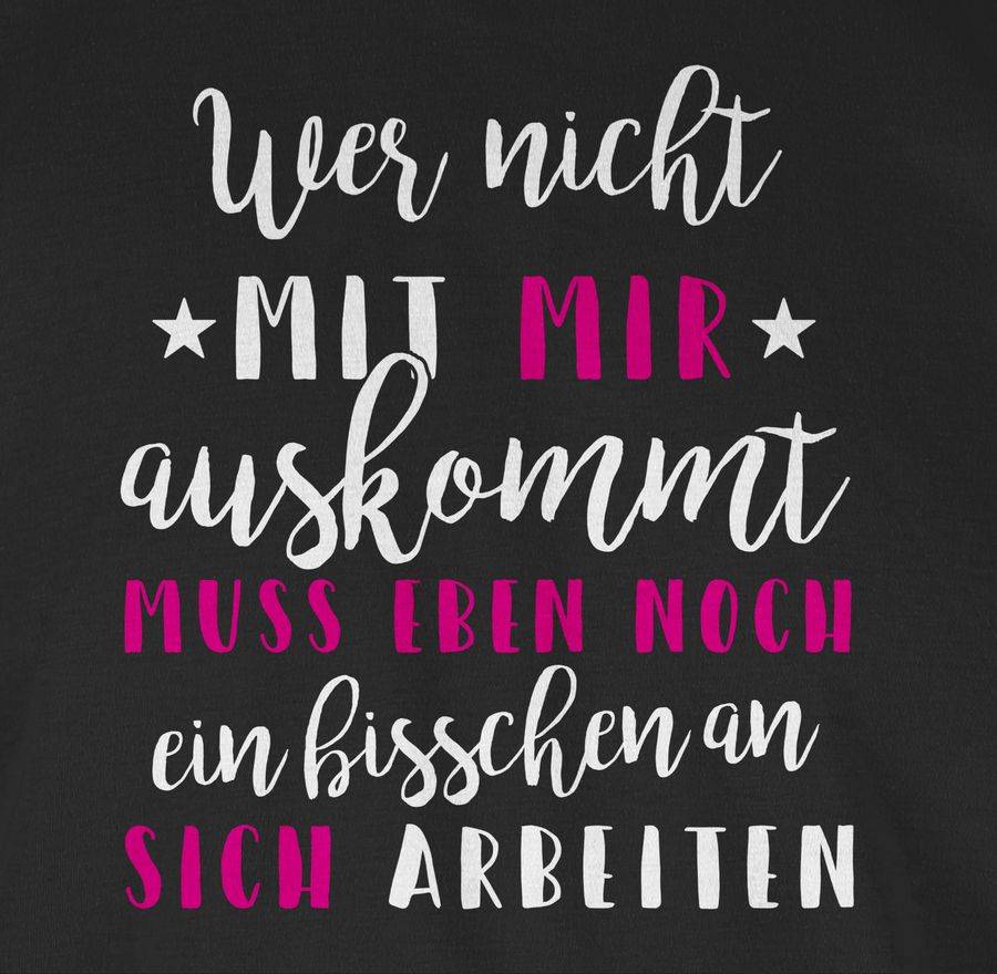 Shirtracer Wer Mit Mir Nicht Auskommt - Rosa: Tshirt Gym Bag Shirtracer