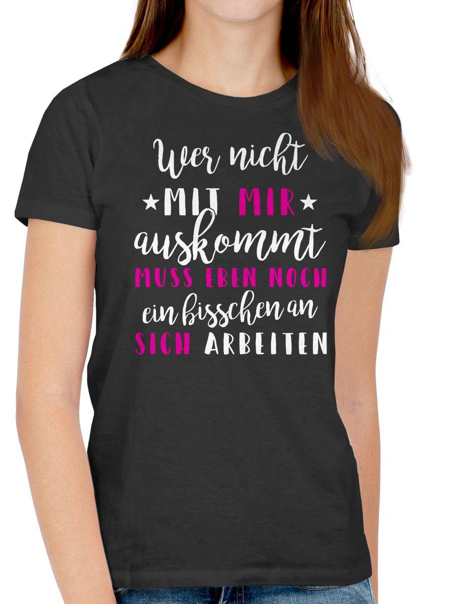 Shirtracer Wer Mit Mir Nicht Auskommt - Rosa: Tshirt Gym Bag Shirtracer