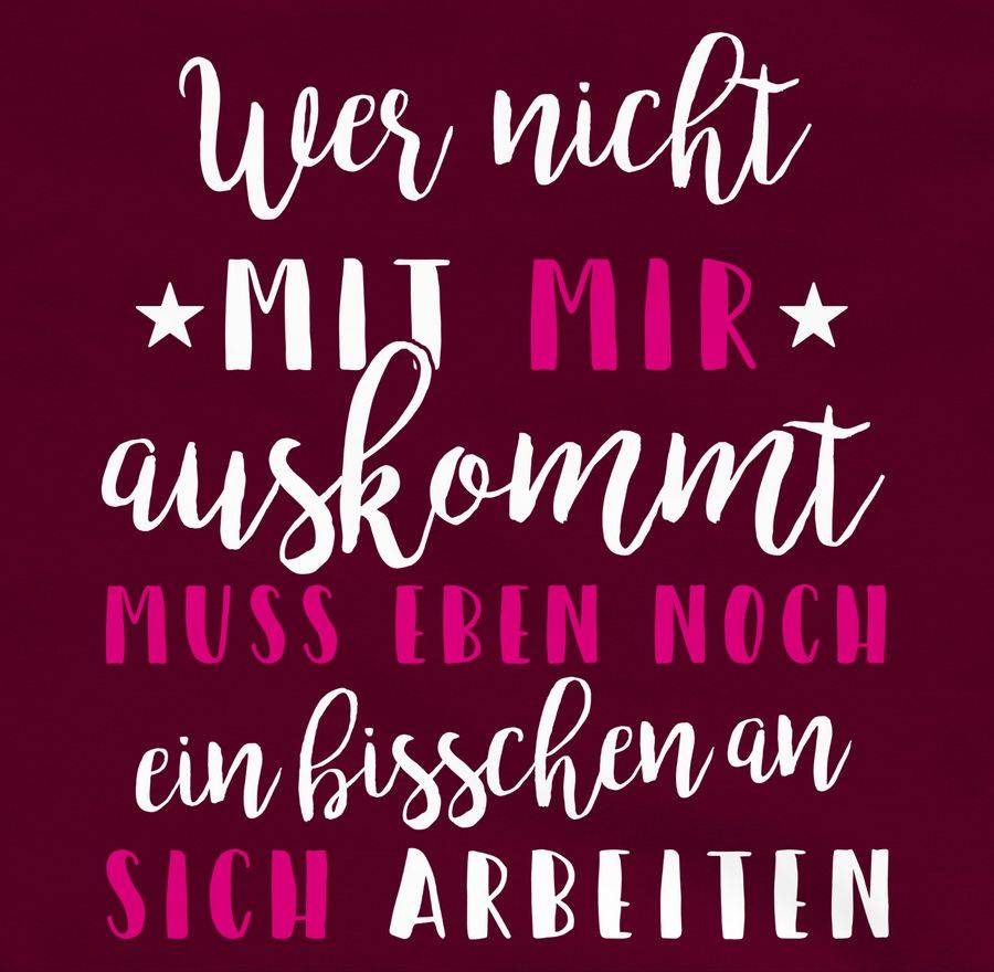 Shirtracer Wer Mit Mir Nicht Auskommt - Rosa: Tshirt Gym Bag Shirtracer