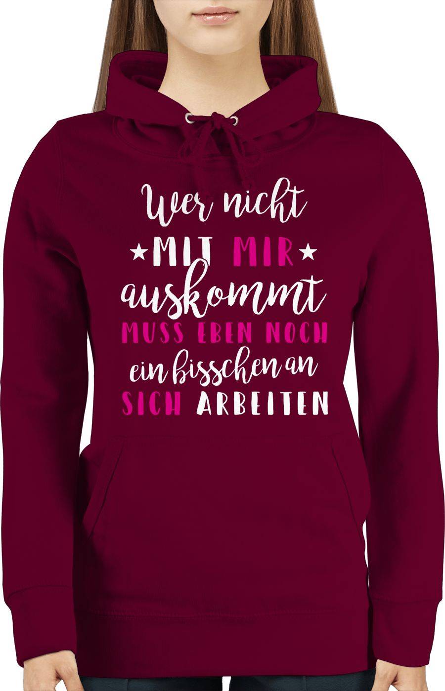 Shirtracer Wer Mit Mir Nicht Auskommt - Rosa: Tshirt Gym Bag Shirtracer