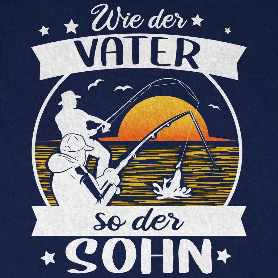 Shirtracer Wie Der Vater So Der Sohn - Angeln - Weiß/orange Shirts & Mehr Shirtracer