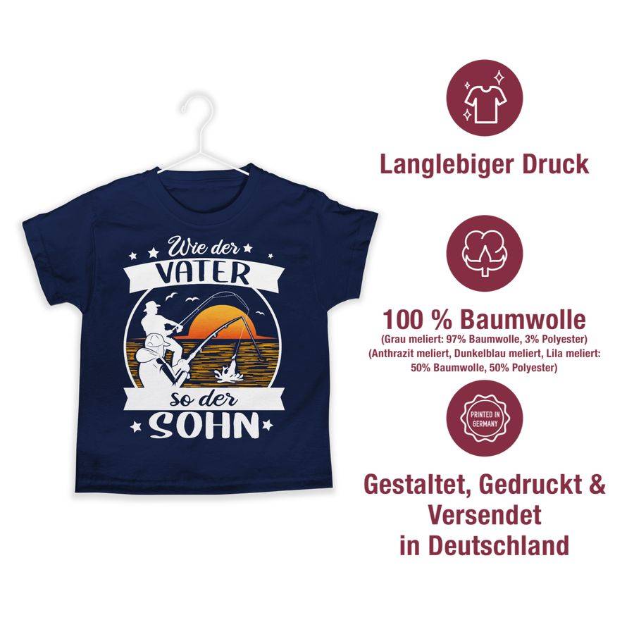 Shirtracer Wie Der Vater So Der Sohn - Angeln - Weiß/orange Shirts & Mehr Shirtracer
